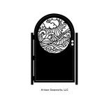 Decorative Steel Ocean Gate - Handcrafted Oceanic Wall Panel - Security Gate - Entryway Gate Art 3 small