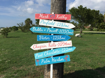 Wood Directional Rustic Sign, Nautical Arrow Signage For Wedding 2 small