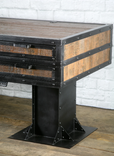 Industrial Sit/Stand Desk, Reclaimed Wood Sit To Stand Desk, Industrial Office Desk, Rustic Up Desk 5 small