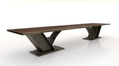 Custom Conference Table - Large Cantilever I Beam Bases 1 small
