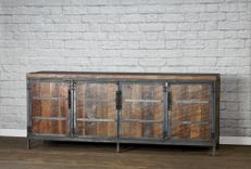Rustic Modern Credenza, Reclaimed Wood Sideboard, Farm House Style Buffet 2 small