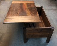 Lift Top Combination Storage Coffee Table And Desk Made From Solid Hardwood Or Pine 1 small