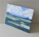 Original Acrylic Landscape Painting, 7" X 5 4 small