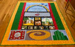 Custom Wizard Of Oz Appliqued And Embroidered Quilt 1 small