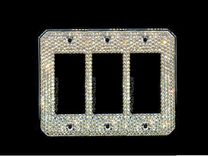 Rocker Crystallized Wall Light Switch Plate Bling Genuine European Crystals Bedazzled 1 small
