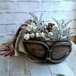 Rustic Bowl Handmade Primitive Bowl Pine Cone Arrangement Woodland Cabin Decor 4 small