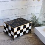 Black And White Checks Jewelry Box Checked Gift Box 2 small