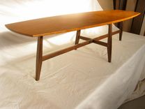 Mahogany Cherry Maple Walnut Mid Century Danish Modern Coffee Table 3 small