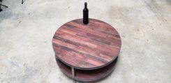 Wine Barrel Coffee Table  - Kolo - Made From Large Reclaimed California Oak Wine Tanks 5 small