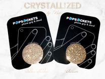Any Color Crystallized Personalized Pop Socket Iphone Grip Bling Genuine European Crystals Bedazzled 2 small