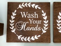 Rustic Farmhouse Bathroom Signs Set 6 small