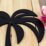 Metal House Number Sign with Beach Palm Trees 2 small
