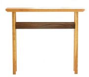Beveled Top Console Table In Cherry And Walnut 1 small
