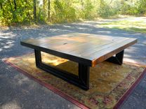 Reclaimed Wood And Welded Steel Coffee Table 1 small