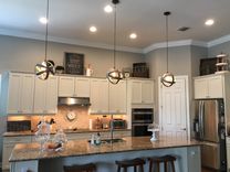 Wine Barrel Ring Pendant Light - Atom - Made From Salvaged California Wine Barrel Rings 6 small