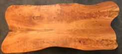Table Or Bench In Cherry Tree Slab With Bookend Top And Flames And Live Edges 2 small