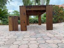 Cedar Wood Dining Table And Bench 5 small