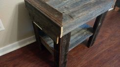 Rustic Fence Wood Night Stand End Table 5 small