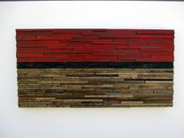 Abstract Landscape, Landscape Wall Art, Wood Art Wall, Wooden Decor, Rustic Art 2 small