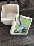 Handpainted Thoughtful Bunny Small Box 2 small
