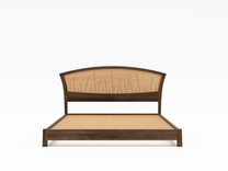 Platform Bed Frame In Cherry And Maple Wood, Made In All Sizes "River Rushes" 6 small
