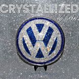 Volkswagen Vw Beetle Crystallized Car Emblem Bling Genuine European Crystals Bedazzled 2 small