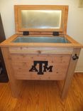 Large Rustic Wood Cooler, 90 Qt Capacity 4 small