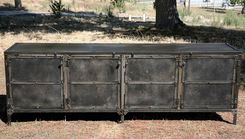 Modern Industrial Media Console, Steel Media Center, Credenza, Entertainment Center 5 small