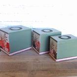 Tropical Decor Hibiscus Canister Set Vintage Rehab Hardwood 4 small