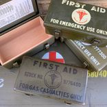 Vintage Ww2 Us Army First Aid Kit Travel Cigar Humidor Ammodor 4 small