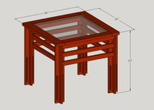 Red Oak End Table, Coffee Table, Corner Table, Massive Wood Table 1 small