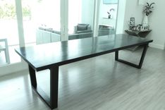 Solid Ash Dining Table Wit Trapezoid Legs 1 small