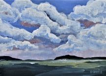 Original Acrylic Impressionist Landscape Painting, 5" X 7" 4 small