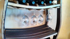Large Wine Rack - Hour Glass - Made From Retired California Wine Barrels 4 small