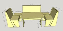 Kitchen Eat-In Corner, Kitchen Dining Table And Benches, 6 small