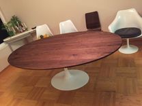 77" X 48" Solid Walnut Oval Tabletop (For Client's Tulip Table Base) 1 small