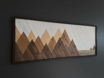 Mountain Wall Art, Wood Art, Wall Art Mountains, Rustic Decor, Rustic Mountains, Mountain Landscape 2 small