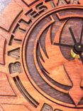 Battlestar Galactica Laser Cut Stained Wood Clock 2 small