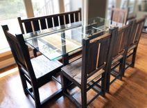 Industrial Rustic Table Bench And Chairs Dining Set 2 small