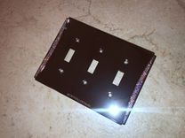 Accent Crystallized Toggle Light Switch Plate Cover Chrome Genuine European Crystals 4 small