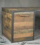 Reclaimed Wood Desk With File Cabinet Drawers. Rustic, Industrial. Office Furniture. Filing. 4 small