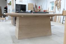 Modern White Oak Dining Table 5 small