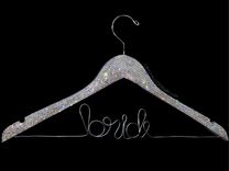 Personalized Wedding Dress Hanger Bling European Crystals Crystallized Bridal Bedazzled 2 small