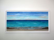 Costal Wall Art, Abstract Beach Painting, Ocean Wall Art, Beach Art, Tropical Wall Art 5 small