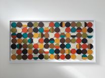 Geometric Wall Art, Abstract Circles Mid-Century Modern 4 small