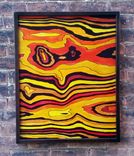 Wood Dye On Wood Panel Abstract Painting 1 small