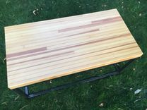 Reclaimed Bowling Alley Wood Coffee Table - Handmade In Denver 4 small