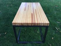 Reclaimed Bowling Alley Wood Coffee Table - Handmade In Denver 2 small