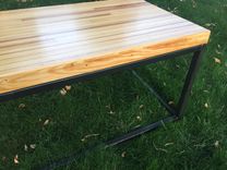 Reclaimed Bowling Alley Wood Coffee Table - Handmade In Denver 3 small