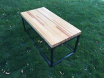 Reclaimed Bowling Alley Wood Coffee Table - Handmade In Denver 1 small